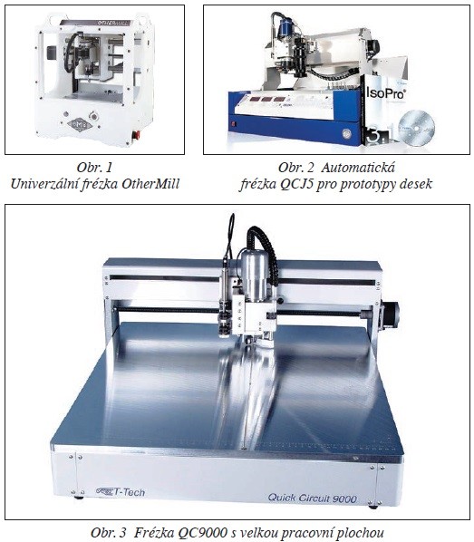 Stolní CNC frézky pro tvorbu prototypů v elektronice od T-Tech